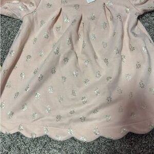 Cynthia Rowley Pink Dress Set with Silver Floral Foil